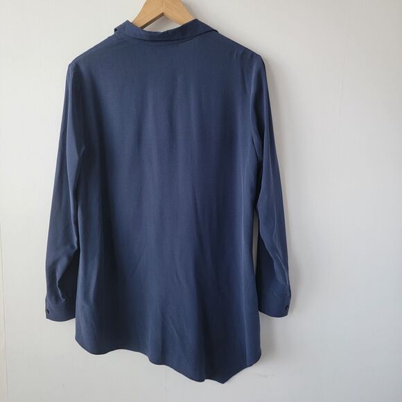 lafayette 148 new button 100% silk top size S - Picture 6 of 6